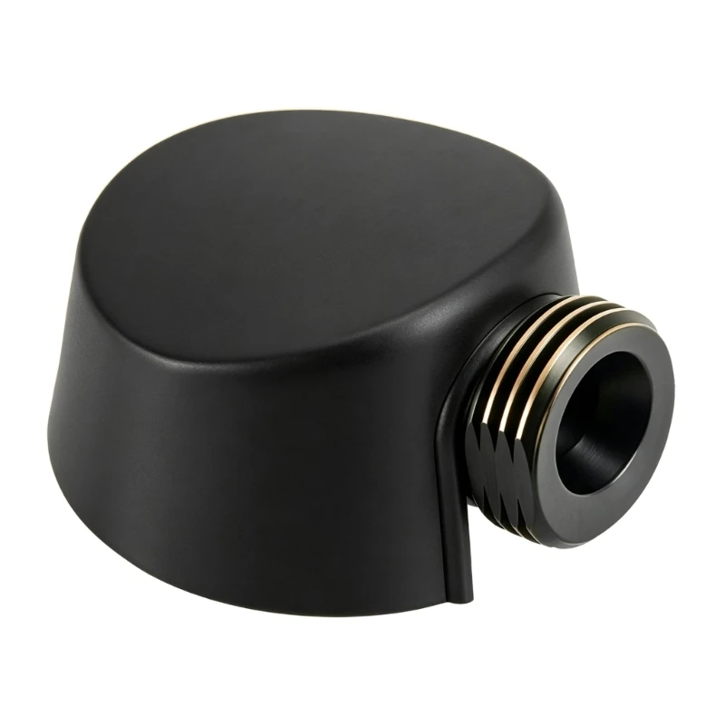 A725WR Handbrauseschlauch-Wandauslassanschluss aus schwarzem Metall für Reparaturprojekte, Duschmontageanschluss für 3XUF – Detail 1