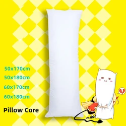 Dakimakura-fundas de almohada de cuerpo suave para dormir, fundas de almohada largas de 180x60cm, núcleo de 60x170cm, color blanco