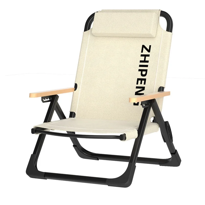 

&Recliner Folding High Carbon Steel Chair Minimalist Design Outdoor Furniture Gym Beach Portable Home Leisure Lazy Person's
