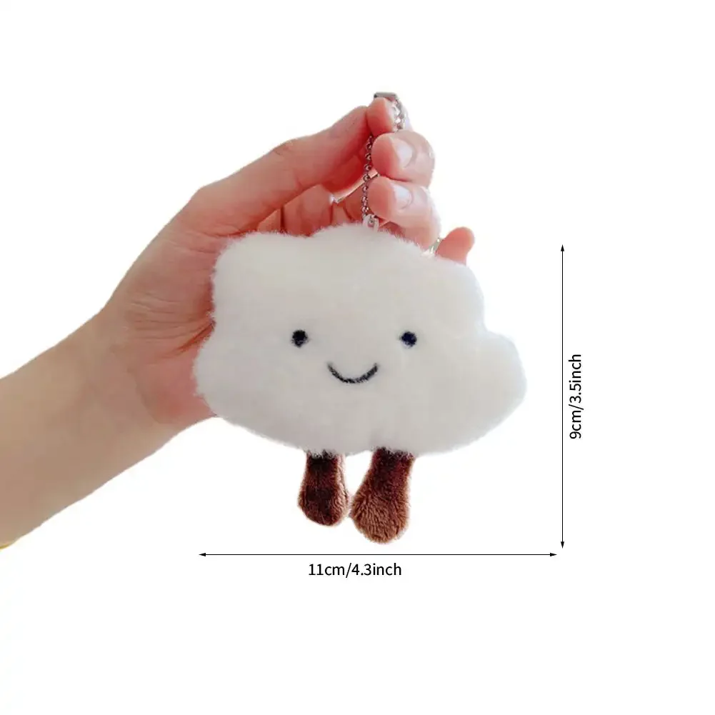 INS Cute Cloud Keychain Pendant Brooch Girl Bag Accessories Creative Plush Toy Girl Heart Baiyun Backpack Couple Pendant