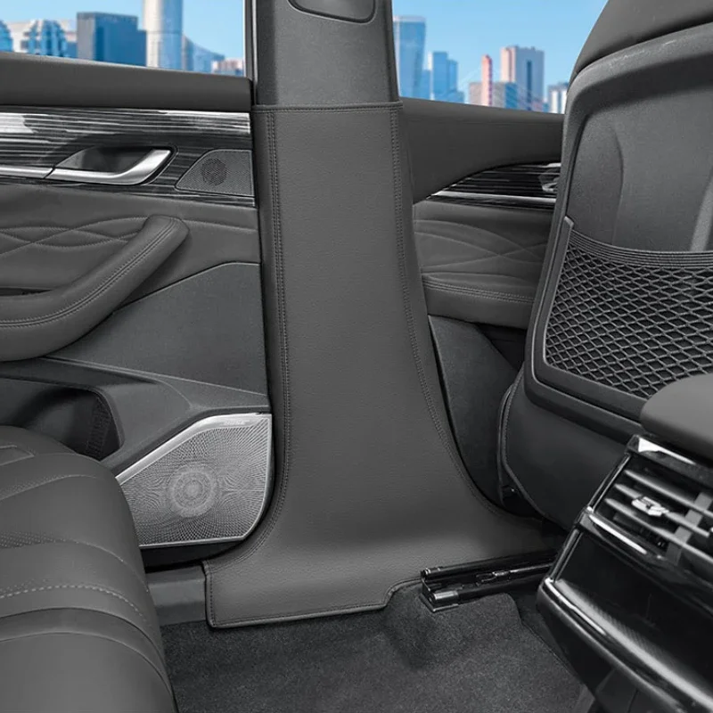 For Geely Monjaro Xingyue L Center Pillar Anti Kick Pad Leather Thickened B-pillar Protective Cover Interior Stickers Decoration