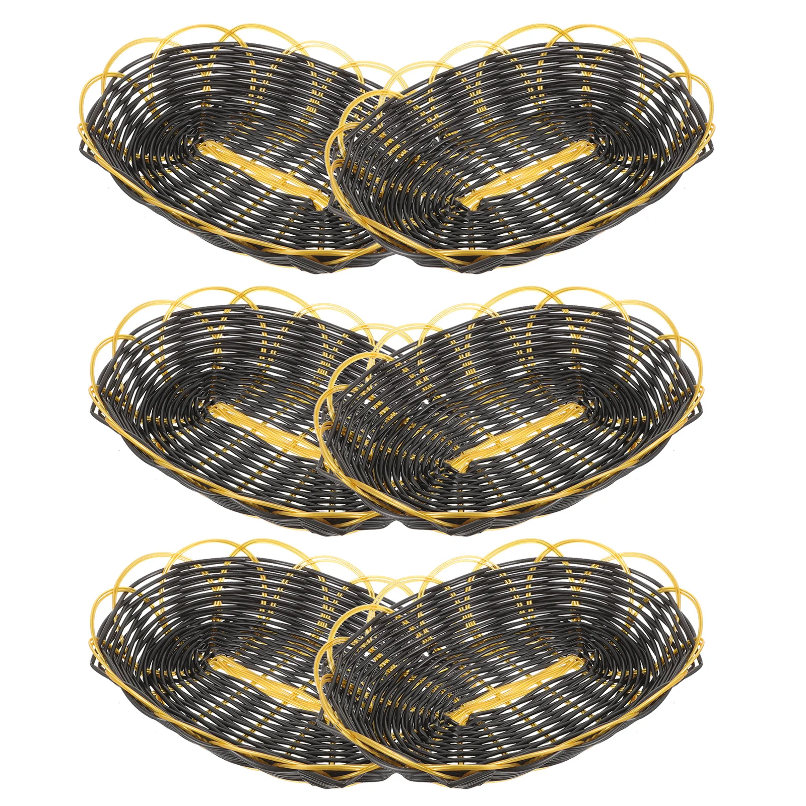 6 قطع من سلال الوجبات السريعة، حاويات تخزين بلاستيكية، منظمات الوجبات الخفيفة متعددة الأغراض، حامل خبز بسعة كبيرة، فشار #6