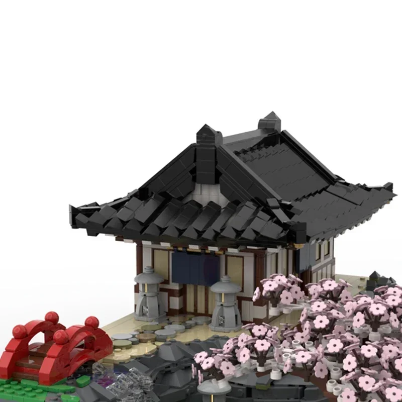 Moc Building Blocks Modular Street View Japanese Garden Technical Bricks DIY Assembly Construction Toys For Child Holiday Gifts