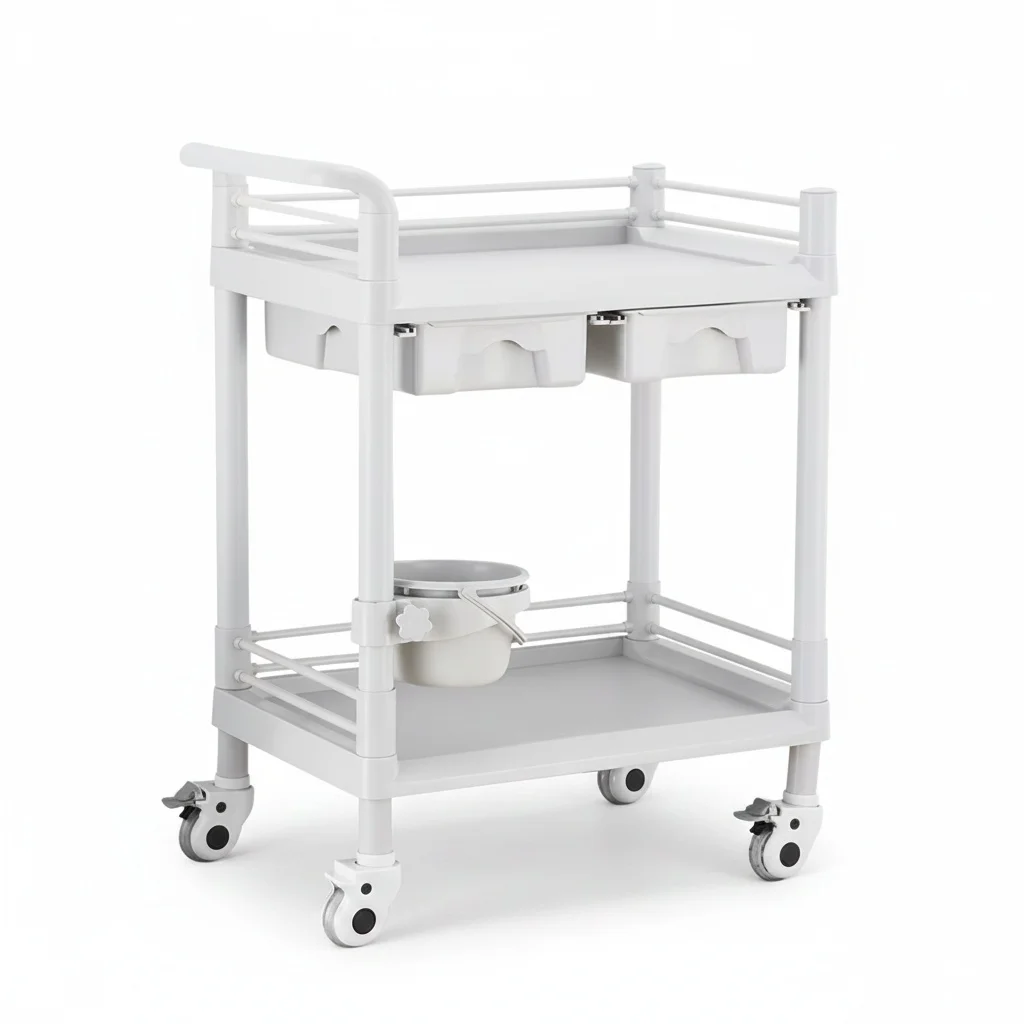 Hospital Trolley, ABS 550x170x440mm Treatment Cart, Medical Grade Storage Cart, Premium Operating Room Furniture