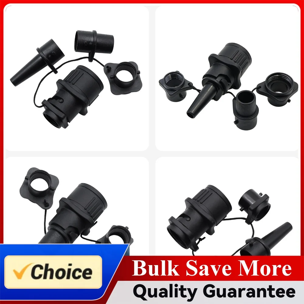 4 In 1 Multifunctional Conversion Head with 4 Air Valve Nozzles Nylon Material Lightweight for Camping Surfing Short Trips Use