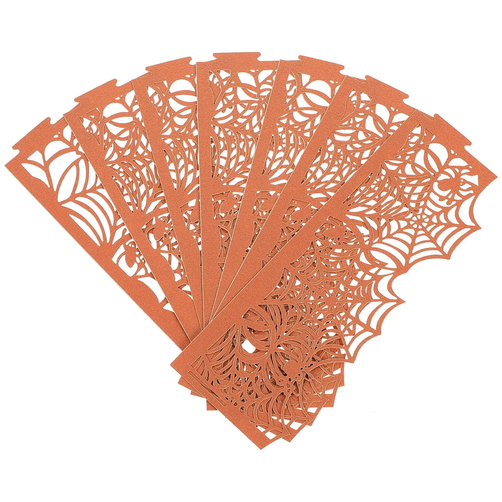 50Pcs LED Lampshades Halloween Spiderweb Paper Wrappers Creative Cupcake Wrappers Party Decor Hollow Out Design