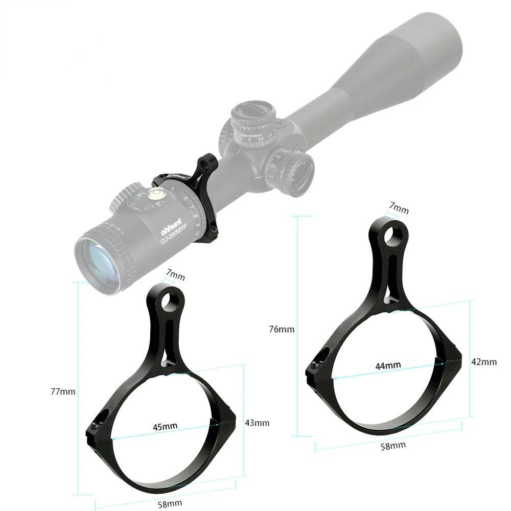 Tactical 4-14x44 1-6x24 Riflescope Magnification Adjustment Kit Accessories Throw Lever for 42mm - 47mm Diameter Rifle Scope