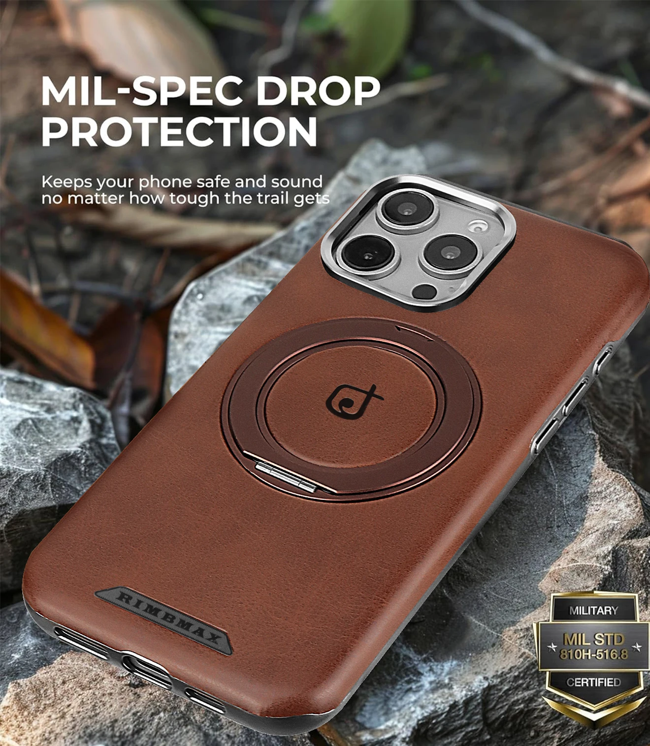 

Luxury Leather Phone Case For iPhone 16 15 14 PLUS 16 15 14 13 12 Pro Max Magsafe Magnetic 360°Rotating Bracket Anti-drop Bumper