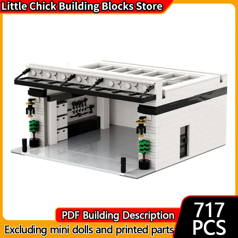 

City Street View Model MOC Building Bricks Luxury Parking Garage Modular Technology Children Holiday Gifts Assemble Toys Suit