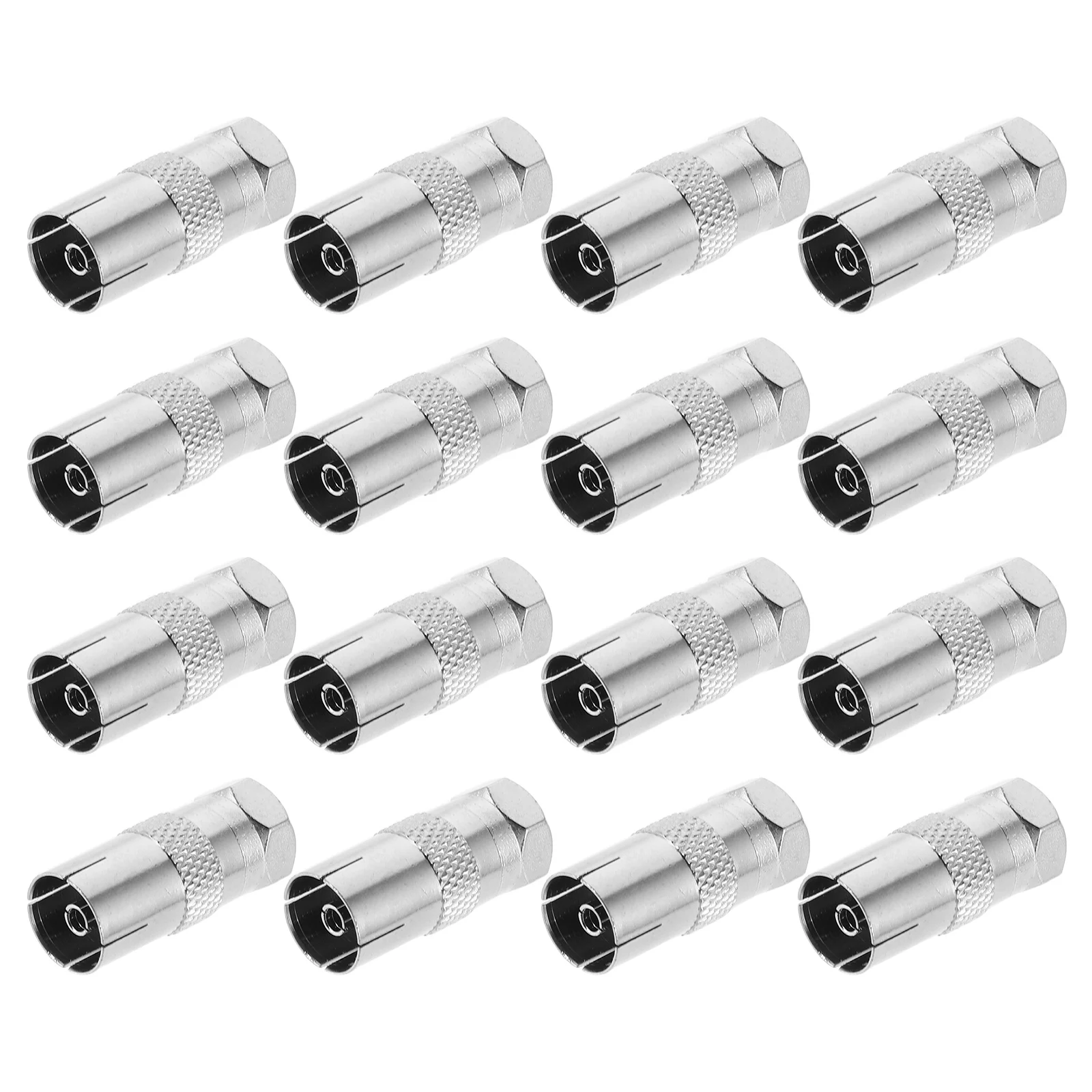 

16pcs Nickel-Plated Zinc Alloy Satellite Cable Connectors F Male To Female Fast Transmission Low Signal Loss Easy