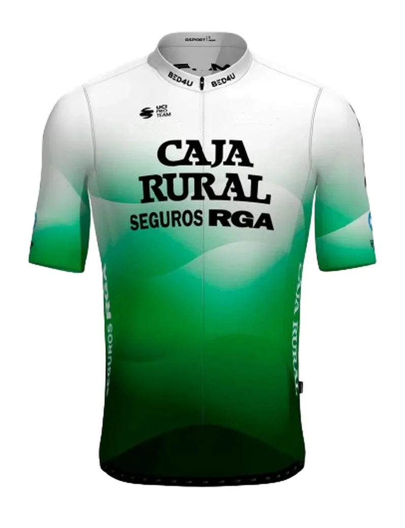 LASER CUT 2024 Caja Rural - Seguros RGA Team SHORT SLEEVE CYCLING JERSEY SUMMER CYCLING WEAR ROPA CICLISMO+BIB SHORTS