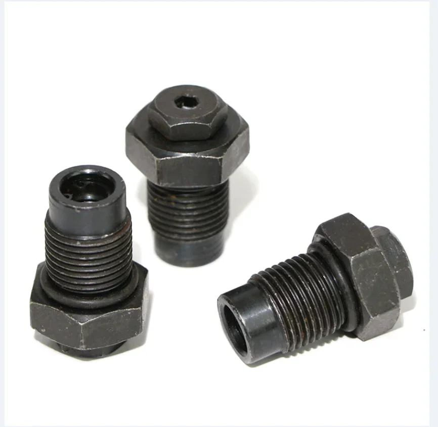 Excavadora martillo roto válvula de nitrógeno cabeza de pistola boquilla de llenado de nitrógeno 68 75 85 100 135 cabeza de pistola tornillo de escape válvula de aire