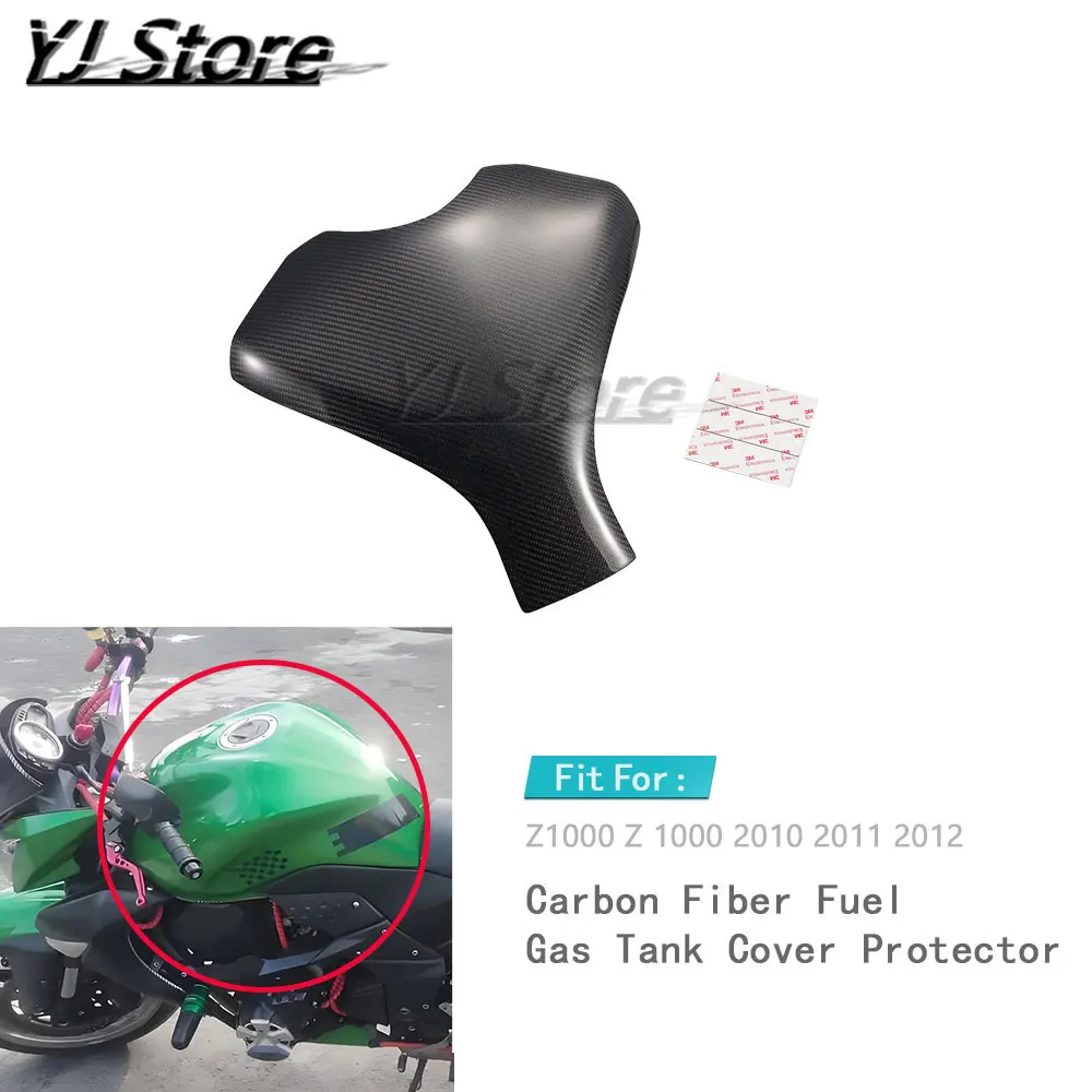 Fit For Kawasaki Z1000 Z 1000 2010 2011 2012 Motorcycle Carbon Fibre Fuel Tank Shelter Protect Carbon Fiber Cover