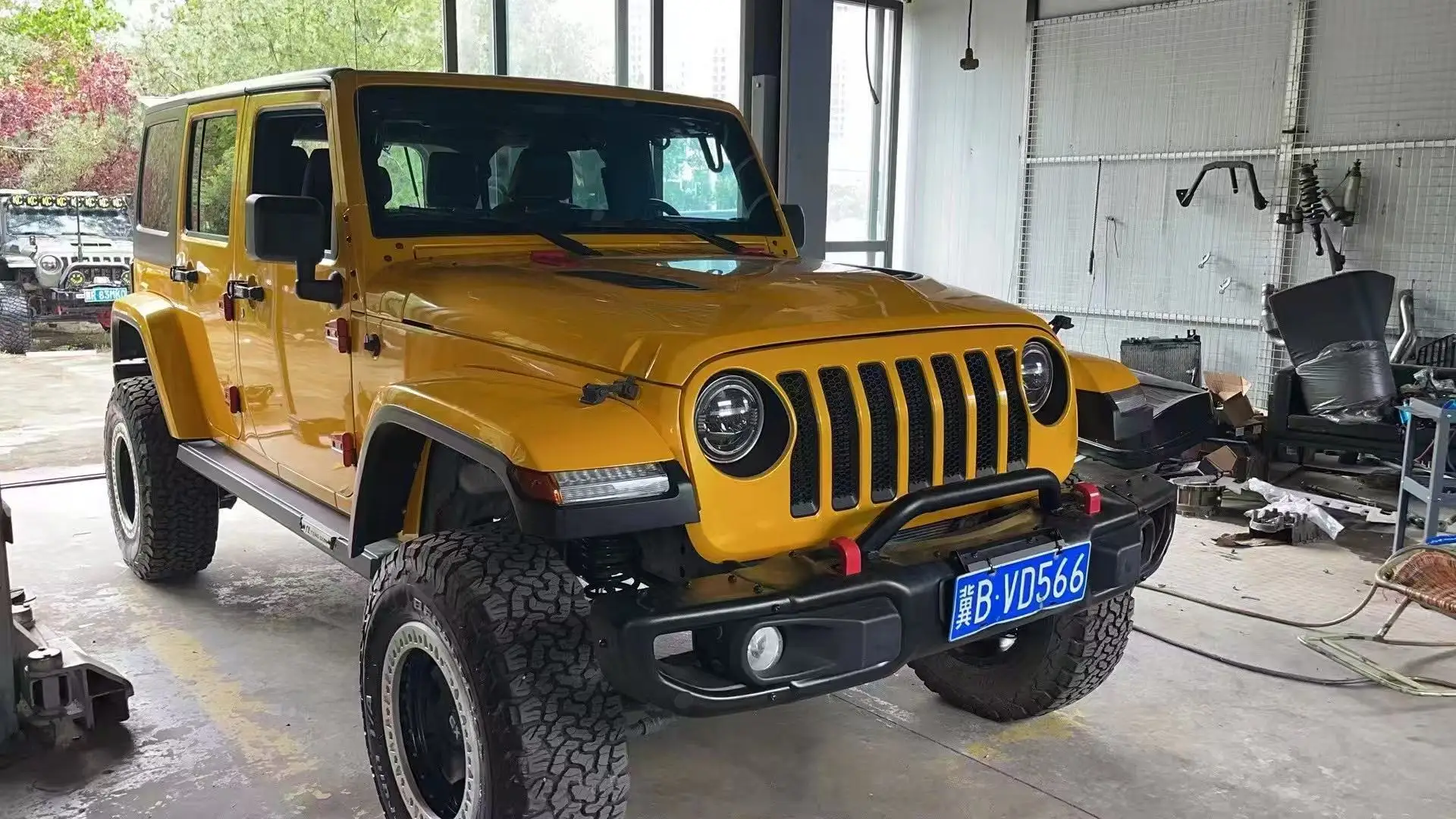 For LUMA Front Bumper Car ABS JK Upgrade To JL Grill 4x4 Accessories Grille 2007-2017 Sahara Rubicon Grille For Jeep Wrangler JK - view 6