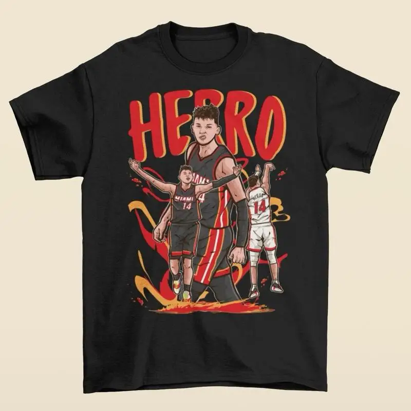 Tyler Herro Cartoon Style Miami Basketball T-Shirt
