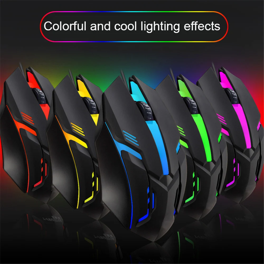 USB Wired Gaming Mouse Backlit Ergonomic Mice 5500 DPI Backlight Adjustable Optical Mice for PC Gamer Computer Desktop