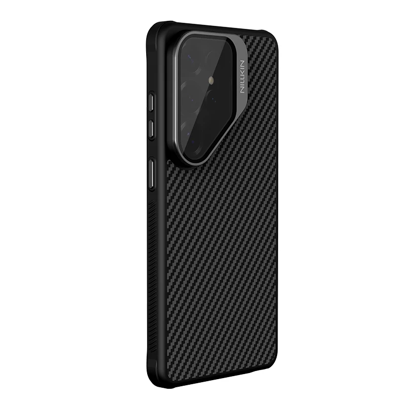 

Nillkin For Samsung Galaxy S26 Ultra 5G Carbo Fiber Magnetic Adapt Translucent Black Camera Cover Lens Back Cover Protection