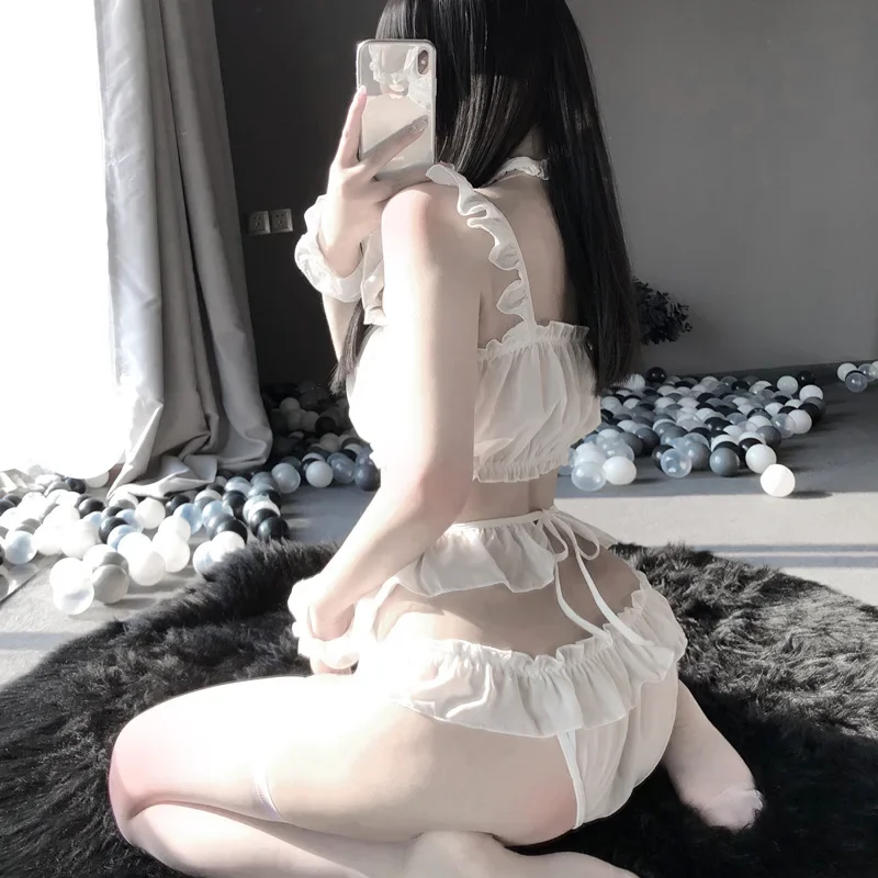 Damska Seksowna Bielizna Uniform Koronkowa Bielizna Uniform Uwodzenie Króliczek Strój Anime Cosplay Halloween Kostium Damski
