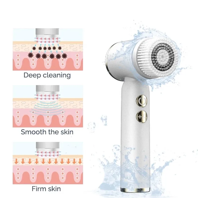 LCD Display Rechargeable Sonic Cleansing Brush Skin Care Deep Cleaning Facial Beauty Tool