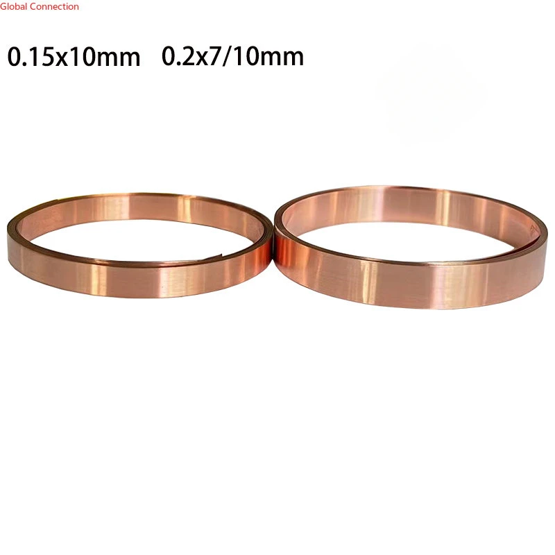 10m Thickness 0.2mm Width 7/10mm Pure Copper Tape for 18650/21700/32650 Battery Soldering Connections Welder DIY Projects