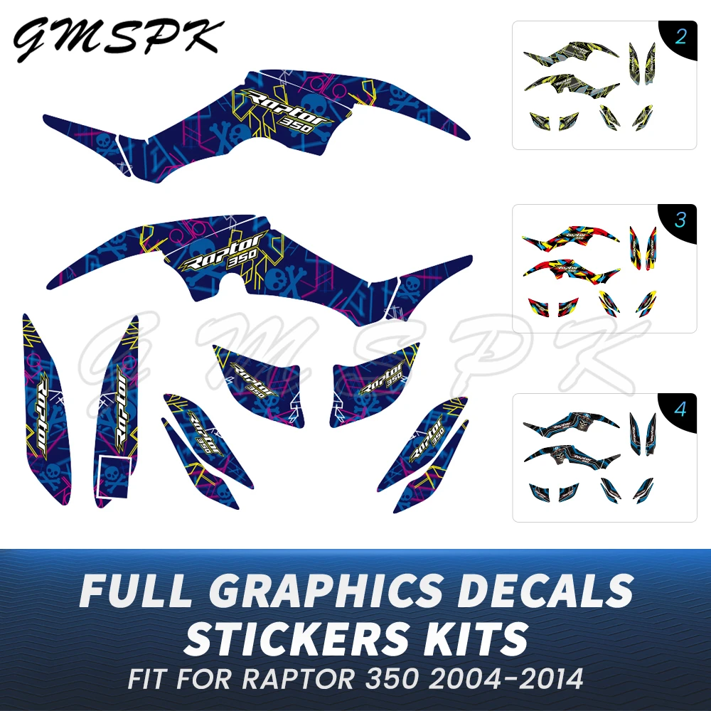 Fit for Yamaha Raptor 350 YFM350 Raptor350 ATV Motorcycle Background Decoration Graphics Decals Stickers Kit