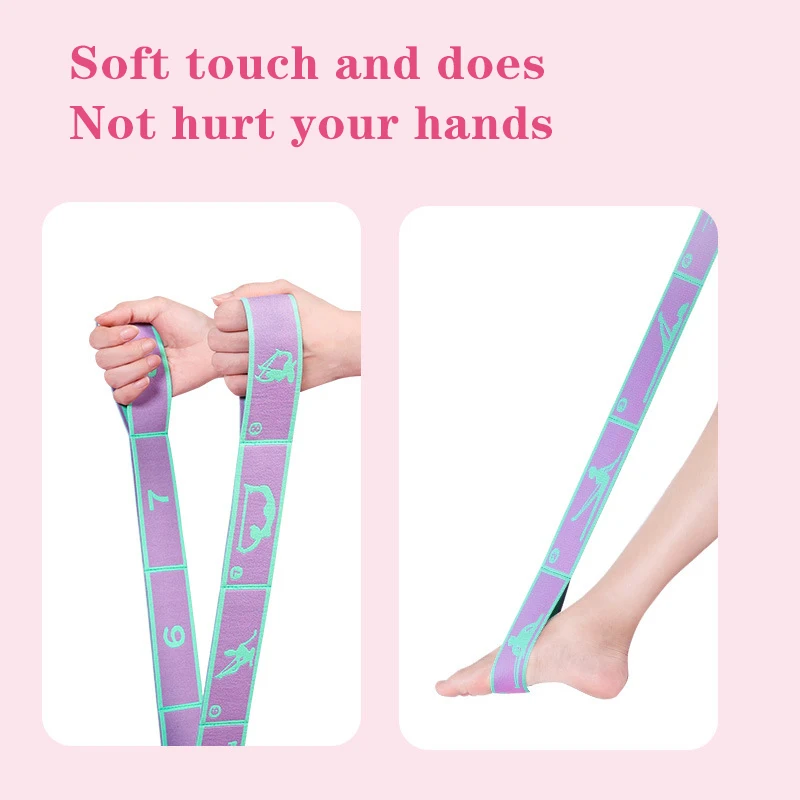 Slimming Resistance Band Yoga Auxiliary Stretching Belt Adult Latin Training Elastic Bands Beginner Pilates Multi-Functional