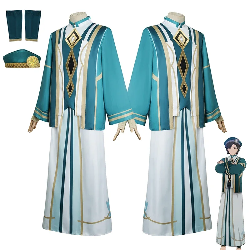 The Akademiya Cosplay Fato para Homens e Mulheres, Game Genshin Impact, Uniforme Sumeru, Biblioteca, Ternos Estilo Chinês