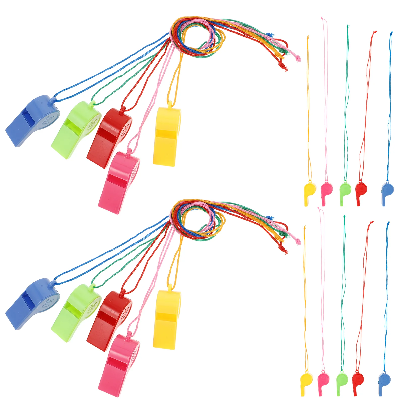 

24 Pcs Whistle Sports Survival Portable Children Toy Set Teacher Multi-function for Plastic Outdoor Racing Pendant