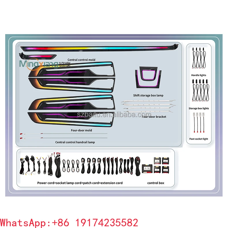 

Car Ambient Lights Atmosphere Led Lamp for Porsche Cayenne 2024-2025 Ambient Light Door Foot Ambient Light