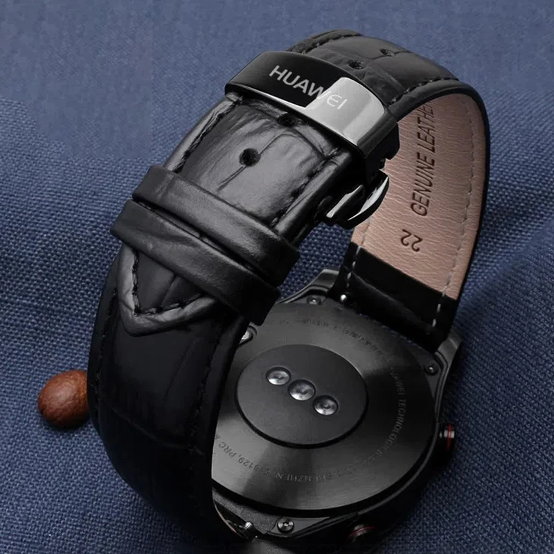 Huawei-レザーウォッチバンド,22mm,オリジナル,Huawei gt2 pro gt 3 46mm,高品質