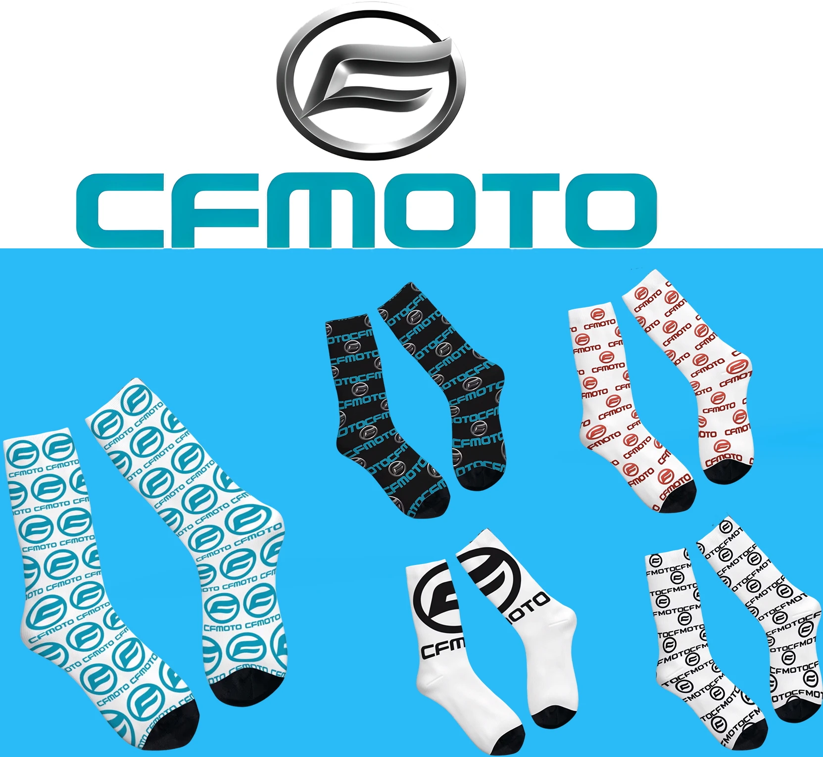 CFMotos-Bas de moto coordonnants pour hommes, chaussettes carillon confortables, chaussettes d'hiver personnalisées, cadeau d'urgence