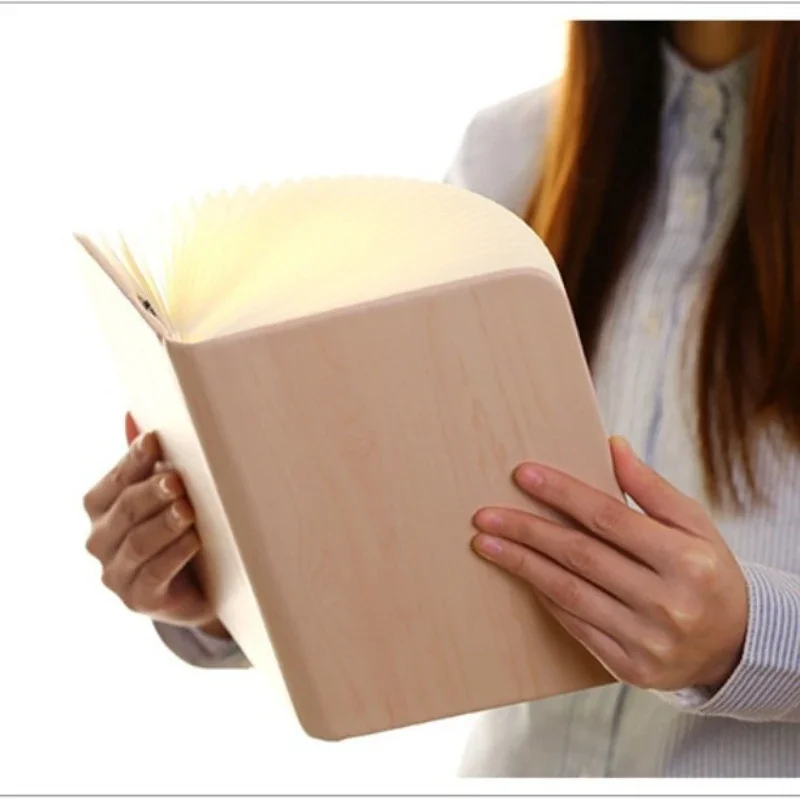 Лампа-книга сокровищ, украшение для спальни, настольная лампа, детский подарок на день рождения, 3D складной креативный светодиодный ночник, цвет RGB, зарядка через USB