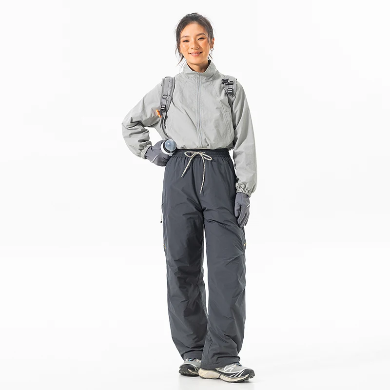 

Мужские и женские уличные брюки для альпинизма с молнией, быстросохнущие, свободного кроя, с наполнителем из пуха, повседневные, износостойкие