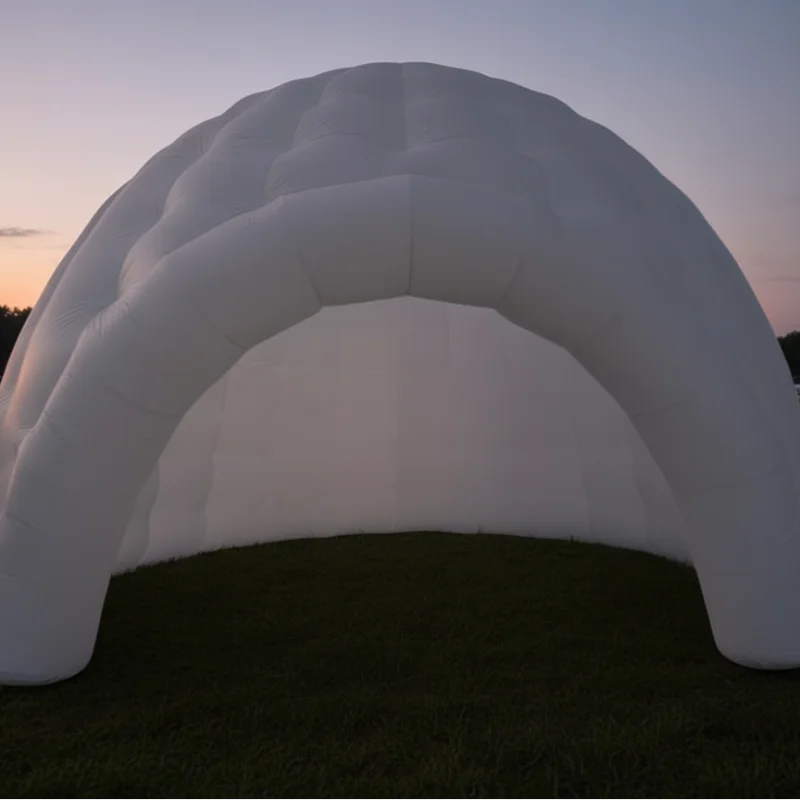 خيمة ديسكو ملهى ليلي محمولة قابلة للنفخ في الأماكن المغلقة، خيمة قبة بيضاء قابلة للنفخ