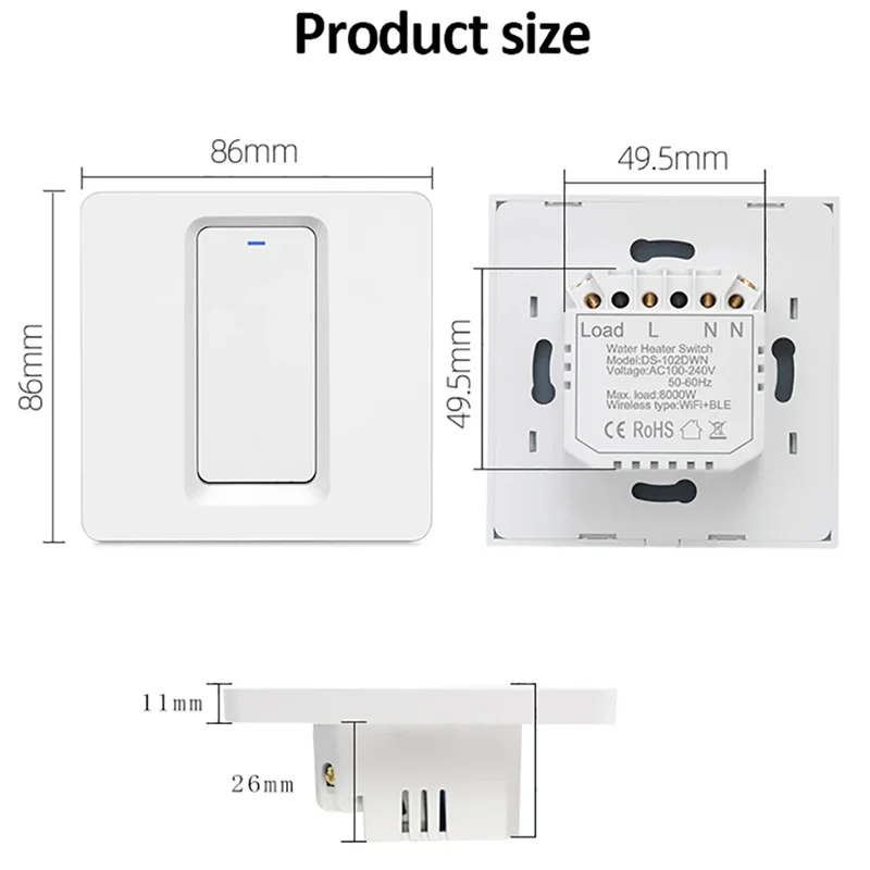 HFES Tuya 스마트 Wifi 온수기 보일러 스위치 에어컨 스마트 라이프 Alexa Google 홈용 원격 음성 제어