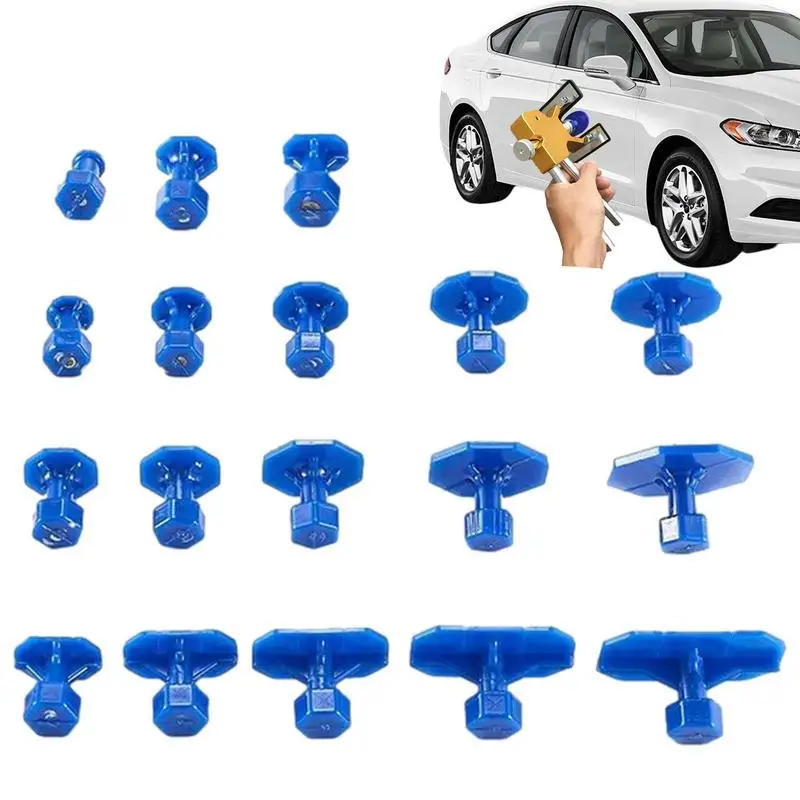 

18pcs Auto Dent Repair Puller Head Car Dent Lifter Gaskets Damage Fix Dent Maintenance Auto Dent Repair Sheet Car Repair Tool