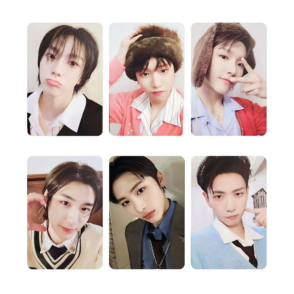 6Pcs/Set KPOP BOYNEXTDOOR Photocards WHO Album Postcard Double-Sided LOMO Cards SUNGHO RIWOO JAEHYUN TAESAN Fans Collection Gift