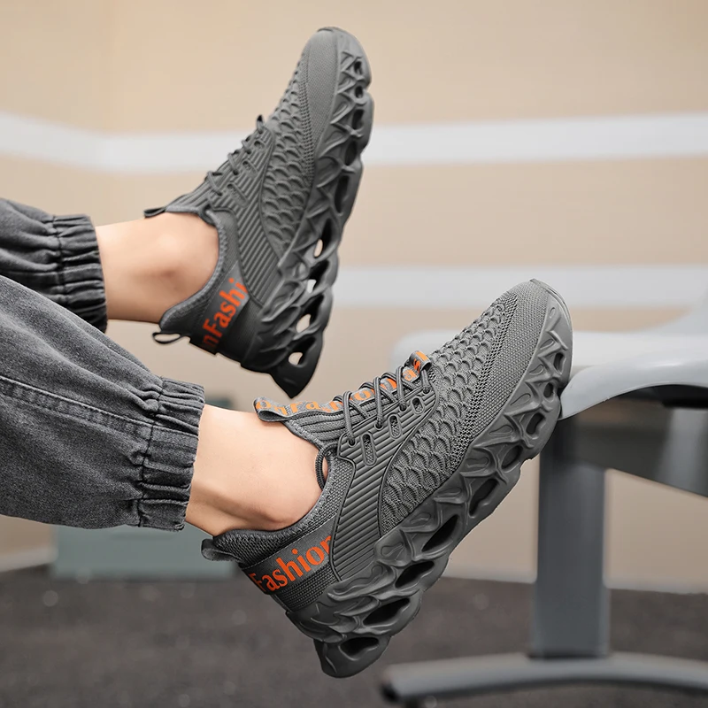 YRZL Running Shoes Breathable Lightweight Sneakers Outdoor Mesh Mens Sport Shoes Athletic Jogging Tenis Walking Shoes Man