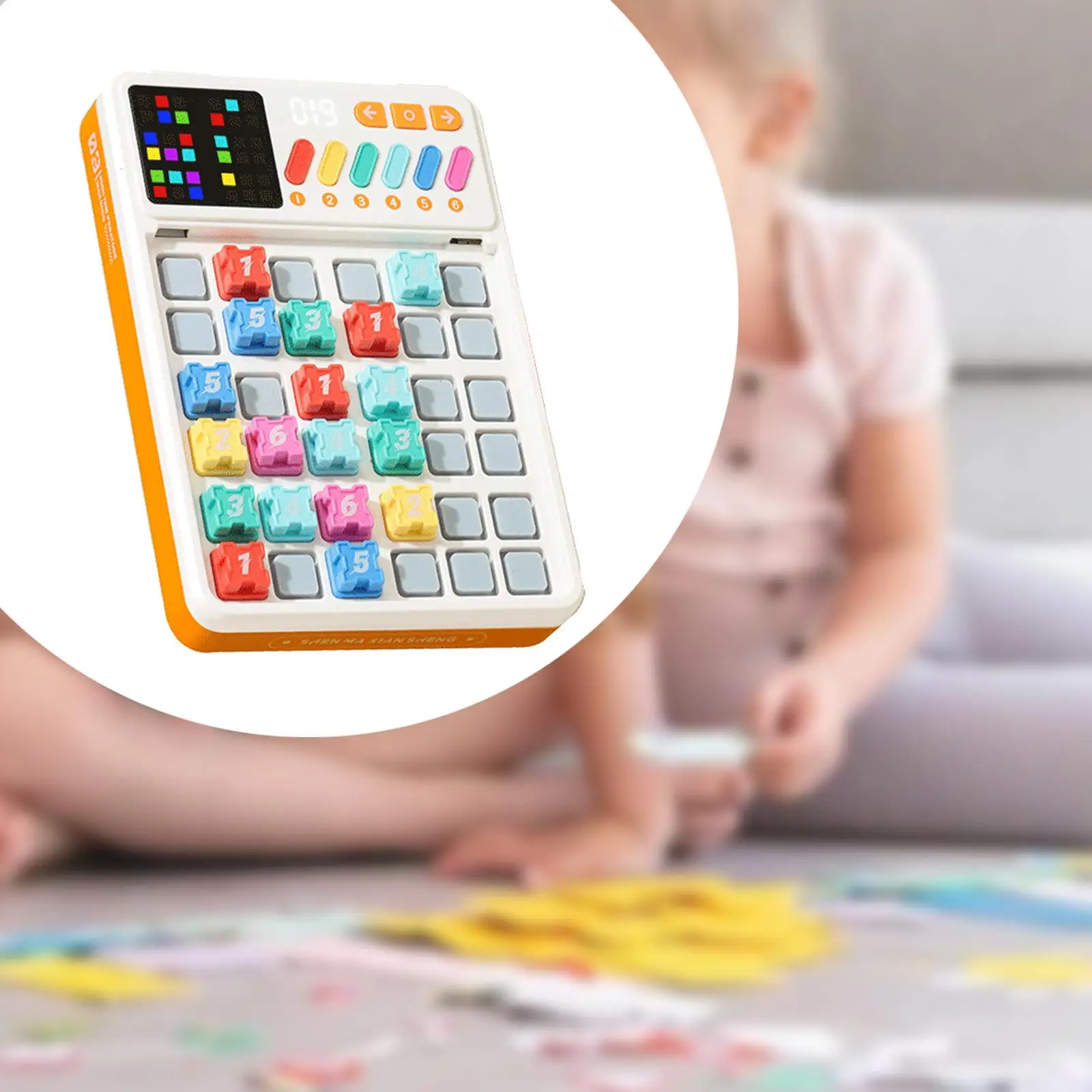 Sudoku Challenge Game Smart Sudoku Machine Fine Motor Skill with Light Educational Brain Teaser Toy for Preschool Boys Girls