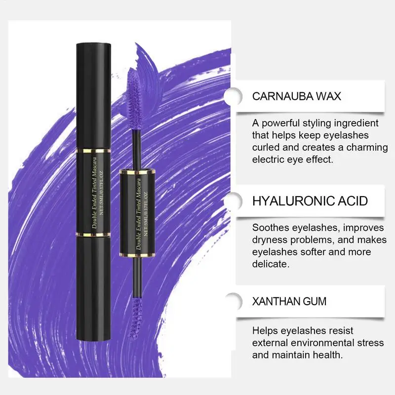 Volumizing Mascara มาสคาร่า Double-Ended กันน้ํา Volumizing ยาวนาน Lift Curling Eye Makeup