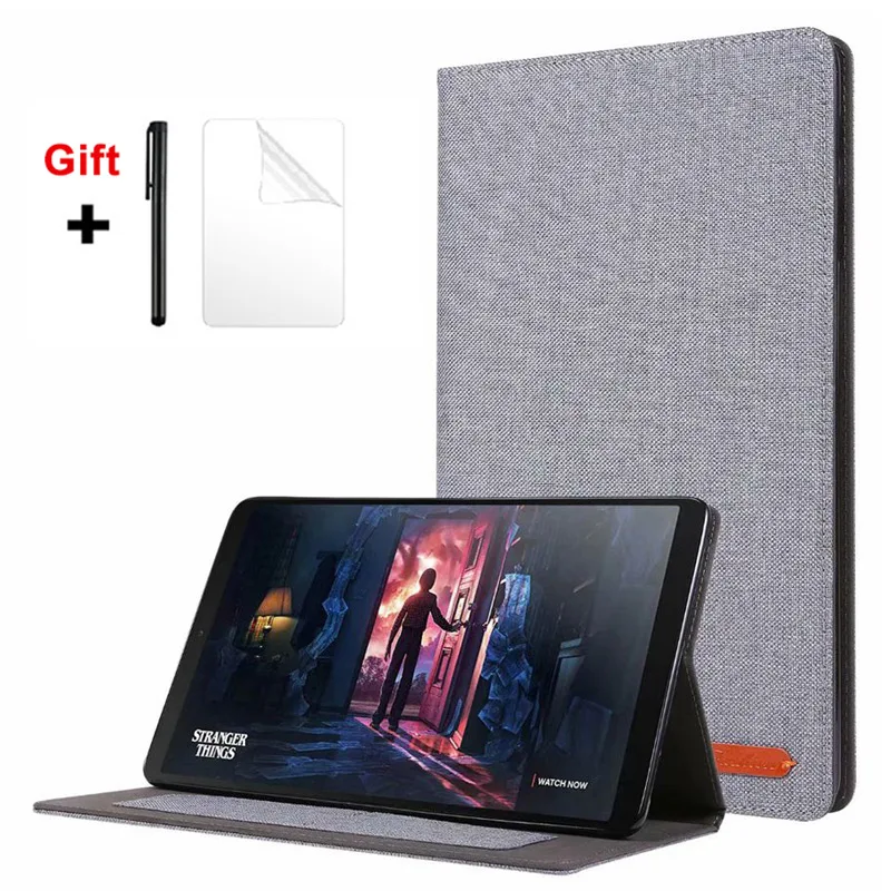 

Чехол для Samsung Galaxy Tab A 10,1 дюйма (2019) SM-T510 T515, роскошный чехол для планшета из искусственной кожи, кожаный чехол с задней крышкой + пленка + ручка