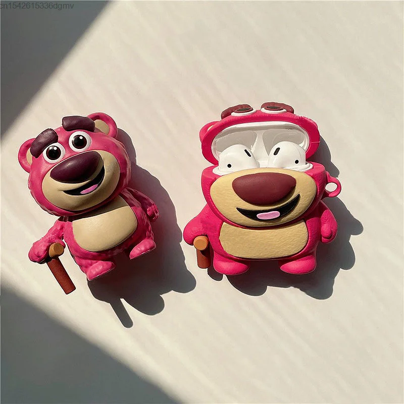 Disney Lotso Kawaii Y2k Anime Airpods 1 2 3 Case 3D Cute Cartoon Earphone Case Airpods Pro2 Protective Cover Y 2k Style Shell