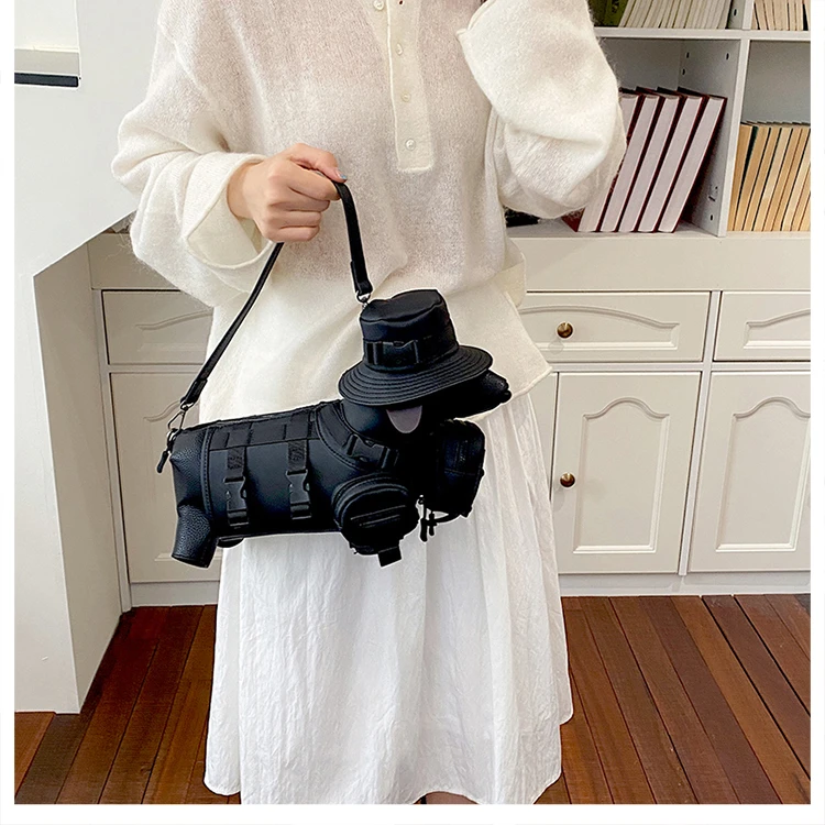 2026 Novelty 3D Dachshund Shaped Bag for Women with Mini Hat Buckle Design Cartoon Crossbody Streetwear Fashion Shoulder Purse