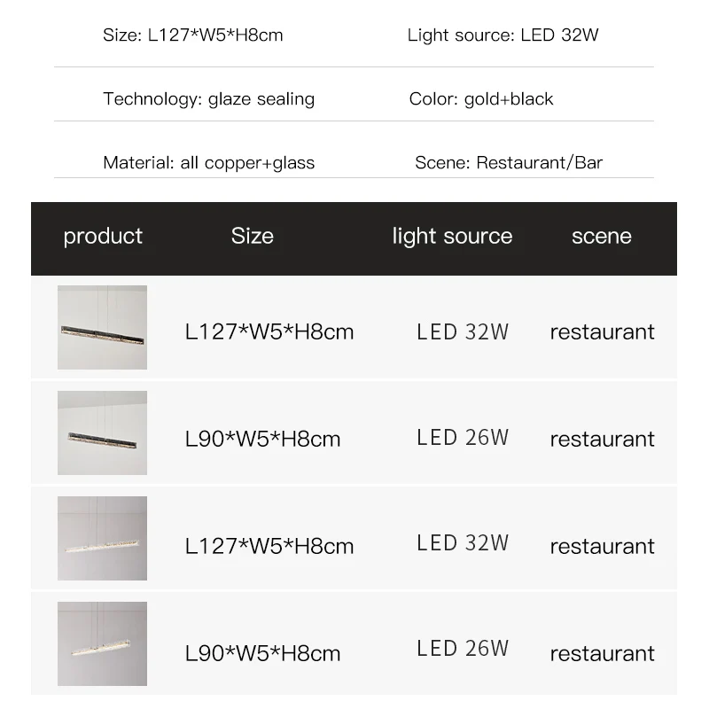 Moderne luxe koperen LED-hanglamp voor eetkamer keukentafel bar slaapkamer kunst zwart glazen plafond kroonluchter licht
