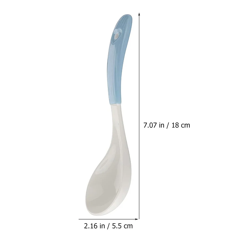 

6Pcs Ceramic Soup Spoon Set Practical Short Handle Small Spoons for Kitchen Household Dining Bulk Spoon Porcelain Tableware