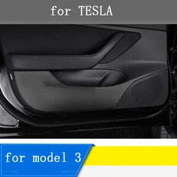 1set per Tesla Model 3 X S Y Car Interior Door Decor Sticker Anti-kick Patch Wrap accessori per la modifica della pellicola antigraffio