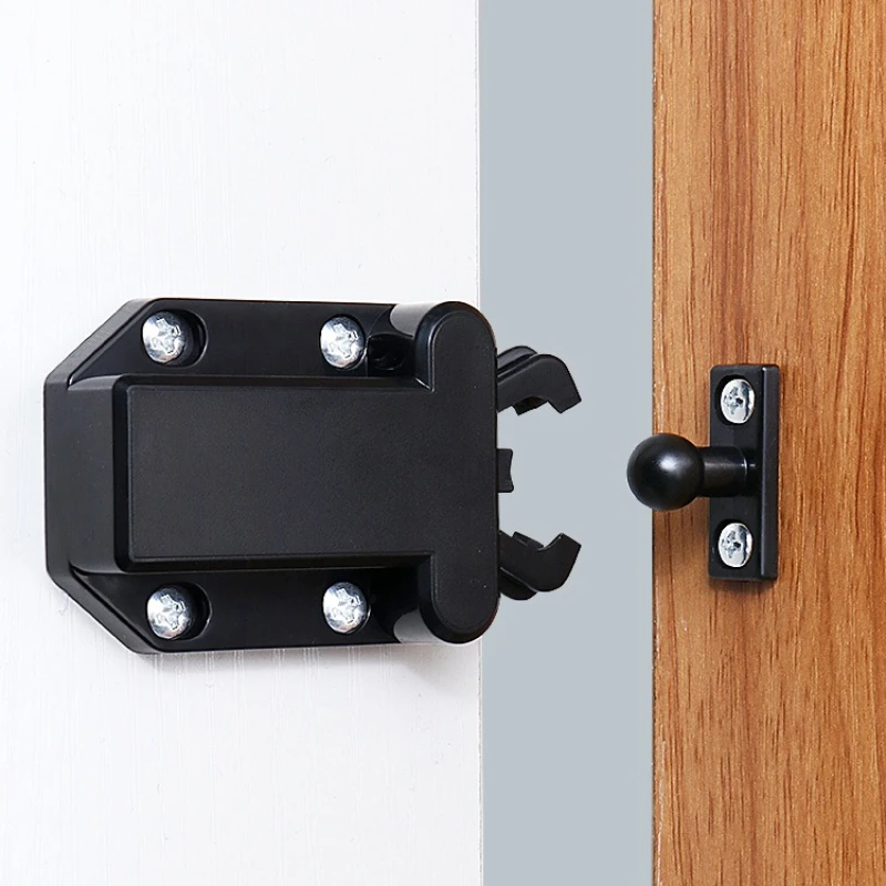 ตัวล็อคประตูตู้แบบไม่ใช้แม่เหล็ก 2/4/6 ชุด กดเพื่อล็อคและปลดล็อค อุปกรณ์เสริมสำหรับตู้เฟอร์นิเจอร์ ตู้เสื้อผ้า