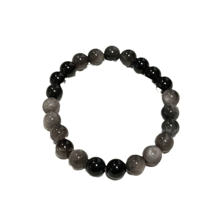 

Natural Obsidian Beaded Bracelets Minimalist Unisex Hand Jewelry 2026 Niche Design for Couples Gifts