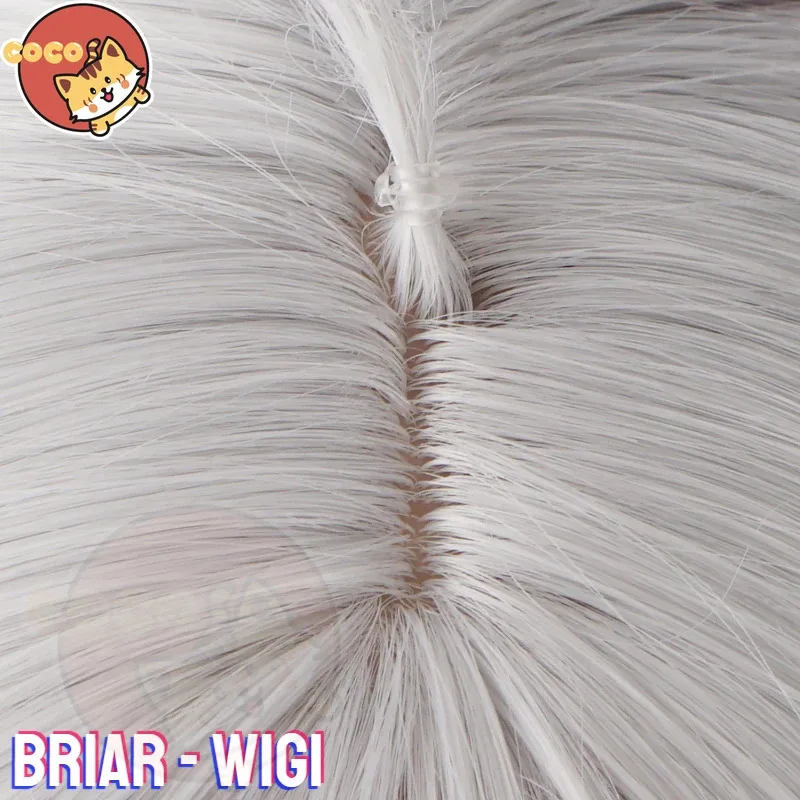 Cosplay Anime Briar Cosplay peluca juego LOL The Restrained Hunger Cosplay Briar peluca blanco mezclado rosa corto Cosplay peluca CoCos 72th