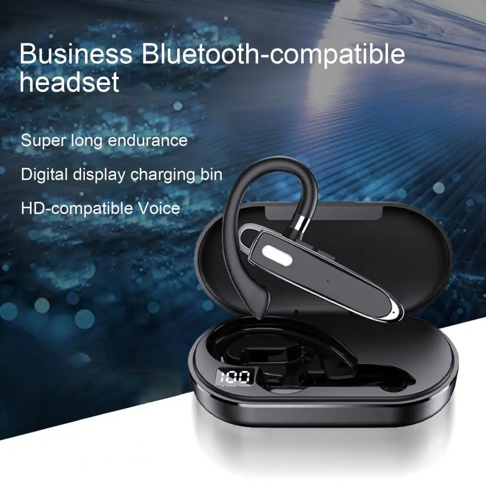 YYK530 Bluetooth-compatible Earphone Ear Hook ANC Noise Canceling IPX5 Waterproof Sports Wireless Headphone for Driver